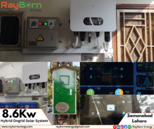 System Capacity: 8.6kW System Type: Hybrid On-Grid Solar System Location: Samanabad, Lahore Inverter Brand: GoodWe Battery Backup: Integrated Energy Storage System Monitoring: Smart Mobile & Web-Based Monitoring Installation Type: Residential Rooftop Solar System